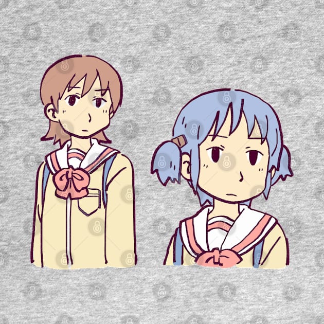 funny yuuko and mio meme face nichijou by mudwizard